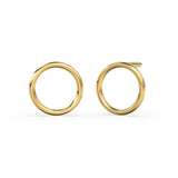 Yaudheyi Circle Solid Gold Earrings