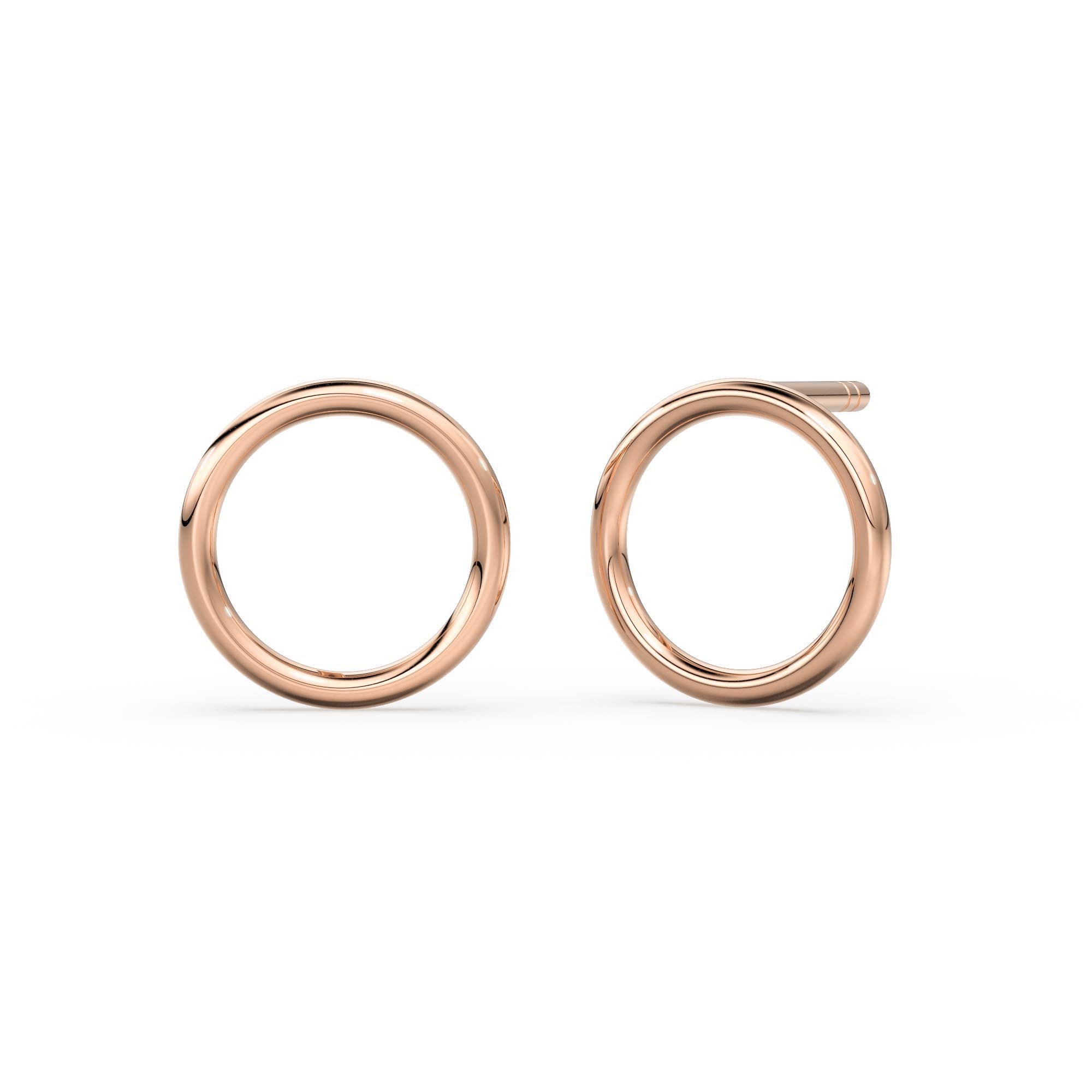 Yaudheyi Circle Solid Gold Earrings