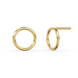 Yaudheyi Circle Solid Gold Earrings