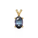 Alexandrite Charm, 18k Solid Gold Charm, Handmade Gold Charm, Bicolor Alexandrite Gemstone Pendant Necklace, June Birthstone Charm