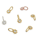 Antique Brilliant Diamond 18k Gold Charm Pendant / 14k 18k Solid Gold Pendant / Handmade Diamond Pendant / Natural Diamond Pendant Necklace