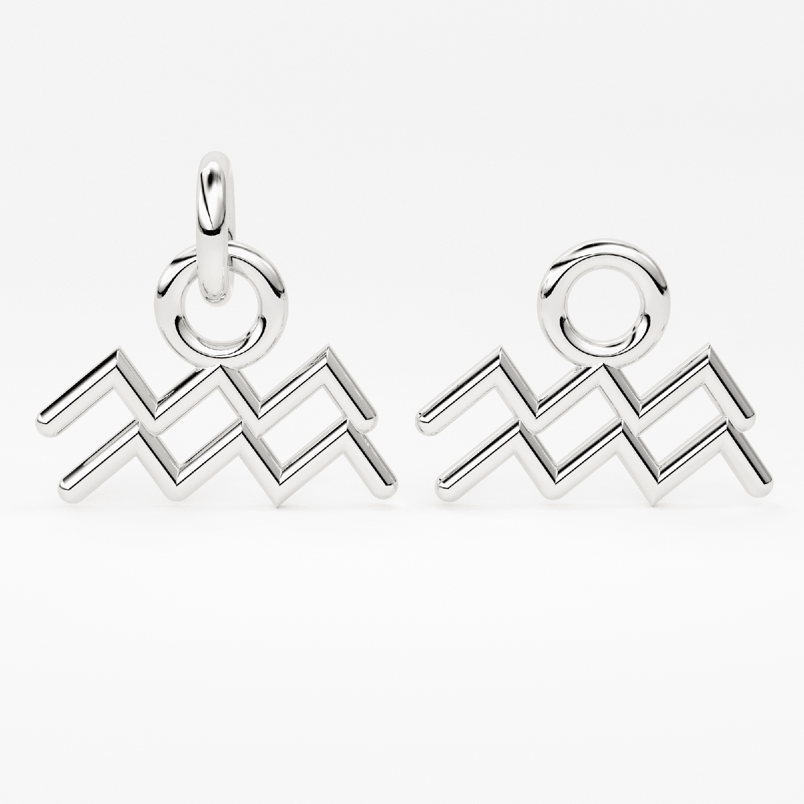 Aquarius Zodiac Necklace Star Sign Pendant Astrology Birthday Gift in Solid 14k or 18k Gold