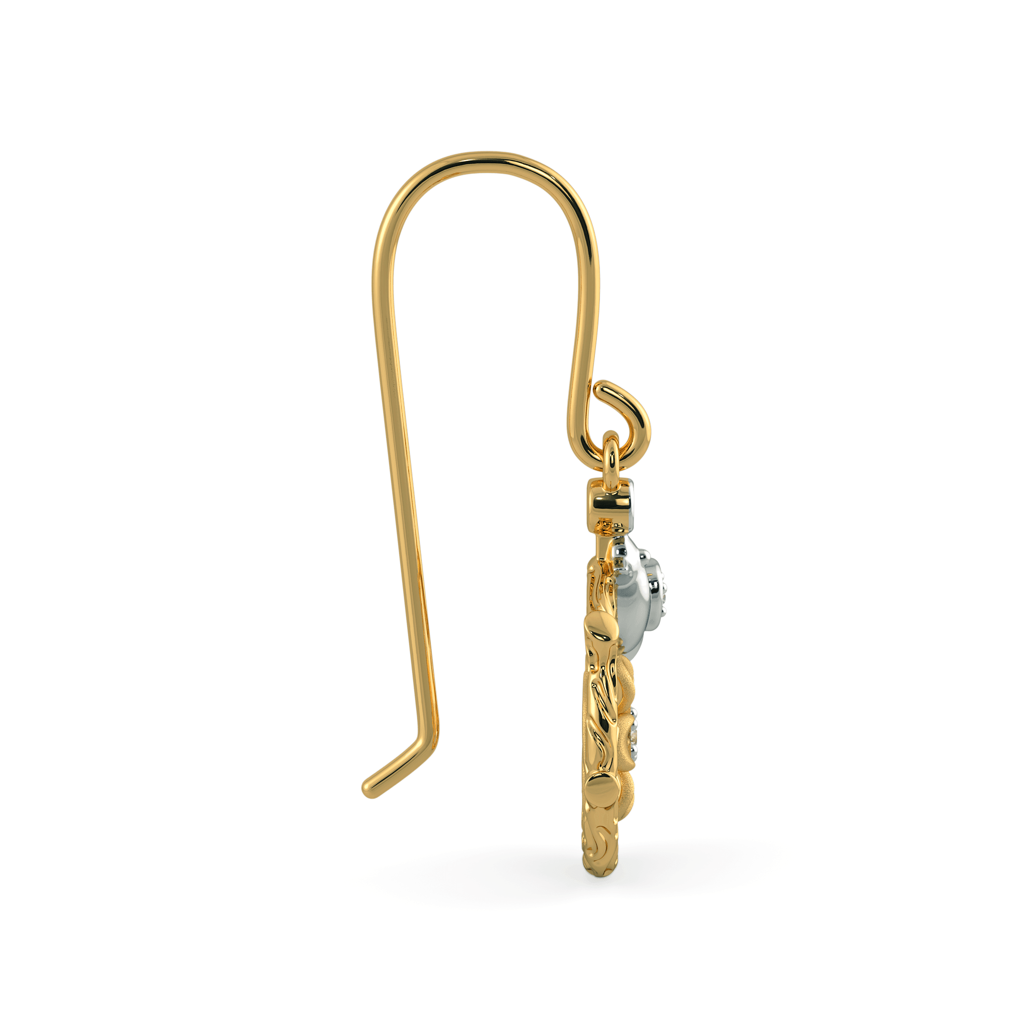 Bird Branch Drop Earrings / Diamond 14k Gold Earrings / Real Diamond Earrings / 14kt Solid Gold Earrings / 2 Earrings Pair - Jalvi & Co.