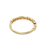 Milgrain Diamond Gold Stacking Ring / Delicate Diamond Wedding Band / Vintage Art Deco Diamond Wedding Band / Half Eternity Wedding Band