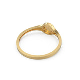 Signet Pave Diamond Ring / Circle Diamond Pinky Ring / Round Gold Band White Diamond Ring / Promise Ring