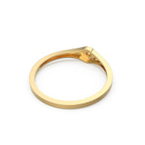Signet Circle Diamond Ring / 14k Gold Motif Diamond Ring / Brilliant Round Diamond Ring / Dainty Minimalist Signet Diamond Wedding Band