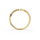 Curved Diamond Band in 14k Gold Band / Twist Diamond Ring / Crown Round Gold Band White Diamond Ring / Handmade French Pave Ring