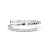 Art Nouveau Whiplash Diamond Band / Snake Diamond Ring / Swoop Bypass Wraparound Ring / Swirl 14k Wedding Band