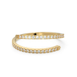 Art Nouveau Whiplash Diamond Band / Snake Diamond Ring / Swoop Bypass Wraparound Ring / Swirl 14k Wedding Band