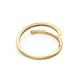 Art Nouveau Whiplash Diamond Band / Snake Diamond Ring / Swoop Bypass Wraparound Ring / Swirl 14k Wedding Band