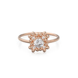 Cushion Diamond Ring / Brilliant Diamond Band in 14k Gold / / Gold Band White Diamond Ring / Diamond Wedding Band