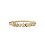 Heart Diamond Band in 14k Gold / Heart Diamond Ring / Gold Band White Diamond Ring / Genuine Diamond Wedding Band