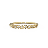 Heart Diamond Band in 14k Gold / Heart Diamond Ring / Gold Band White Diamond Ring / Genuine Diamond Wedding Band