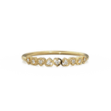 Heart Diamond Band in 14k Gold / Heart Diamond Ring / Gold Band White Diamond Ring / Genuine Diamond Wedding Band