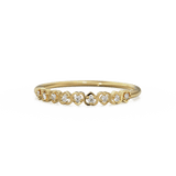 Heart Diamond Band in 14k Gold / Heart Diamond Ring / Gold Band White Diamond Ring / Genuine Diamond Wedding Band