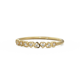 Heart Diamond Band in 14k Gold / Heart Diamond Ring / Gold Band White Diamond Ring / Genuine Diamond Wedding Band