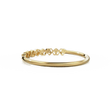 Heart Diamond Band in 14k Gold / Heart Diamond Ring / Gold Band White Diamond Ring / Genuine Diamond Wedding Band