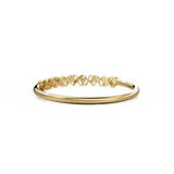 Heart Diamond Band in 14k Gold / Heart Diamond Ring / Gold Band White Diamond Ring / Genuine Diamond Wedding Band