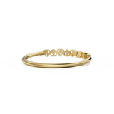 Heart Diamond Band in 14k Gold / Heart Diamond Ring / Gold Band White Diamond Ring / Genuine Diamond Wedding Band