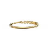 Heart Diamond Band in 14k Gold / Heart Diamond Ring / Gold Band White Diamond Ring / Genuine Diamond Wedding Band