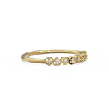 Heart Diamond Band in 14k Gold / Heart Diamond Ring / Gold Band White Diamond Ring / Genuine Diamond Wedding Band