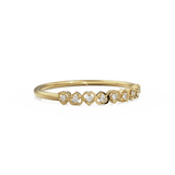 Heart Diamond Band in 14k Gold / Heart Diamond Ring / Gold Band White Diamond Ring / Genuine Diamond Wedding Band
