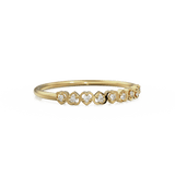 Heart Diamond Band in 14k Gold / Heart Diamond Ring / Gold Band White Diamond Ring / Genuine Diamond Wedding Band