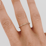 Heart Diamond Band in 14k Gold / Heart Diamond Ring / Gold Band White Diamond Ring / Genuine Diamond Wedding Band