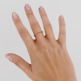 Heart Diamond Band in 14k Gold / Heart Diamond Ring / Gold Band White Diamond Ring / Genuine Diamond Wedding Band