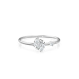 Baguette Cut Diamond Wedding Band / 14k Gold Round and Baguette Women's Wedding Cluster Ring Available in Rose Gold White Gold