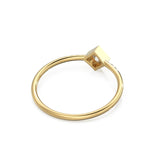 Princess Cut Diamond Wedding Ring / French Pave Diamond Wedding Band / Tiny Diamond Solitaire Ring / 14k Gold Jewelry Gift for her