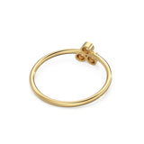 14k Gold Bezel Setting Diamond Ring / Dainty Diamond Ring / Thin Diamond Ring / Gold Diamond Ring / Three Stone Ring / Simple Diamond Ring