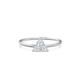 14k Gold Trillion Diamond Ring / Dainty Diamond Ring / Thin Diamond Ring / Gold Diamond Ring / Simple Diamond Ring