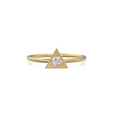 14k Gold Trillion Diamond Ring / Dainty Diamond Ring / Thin Diamond Ring / Gold Diamond Ring / Simple Diamond Ring