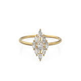 Diamond Ring / Marquise Diamond Ring in 14k Gold / Marquise Diamond Cluster Ring / Diamond Engagement Wedding Ring