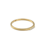 14K Gold 4 Stone Promise Ring / Diamond Ring / Minimalist Diamond Ring / Promise Ring / Stackable Ring