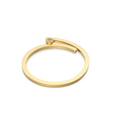 Brilliant Diamond Ring / 14k Gold Brilliant Cut Diamond Ring / Round Diamond Ring Gold / Stackable Ring / Diamond Ring