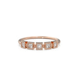 Princess Cut Diamond Wedding Band / 14k Gold Princess Cut Women's Wedding Ring Available in Rose Gold White Gold