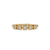 Princess Cut Diamond Wedding Band / 14k Gold Princess Cut Women's Wedding Ring Available in Rose Gold White Gold