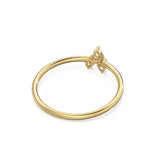 Trillion Diamond Band / 14k Gold Trillion Diamond Women's Wedding Ring / Round and Trillion Diamond Ring / Gold Ring / Gift for her