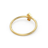 Baguette Diamond Ring / 14k Gold Baguette and Round Cut Diamond Ring / Minimalist Baguette Ring / Dainty Mix Diamond Ring