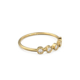 Bezel Set Diamond Band in 14k Gold / Bezel Set Diamond Ring / Simple Thin Gold Band White Diamond Ring / Diamond Bezel Set Wedding Band