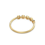 Bezel Set Diamond Band in 14k Gold / Bezel Set Diamond Ring / Simple Thin Gold Band White Diamond Ring / Diamond Bezel Set Wedding Band