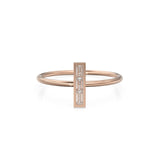 Baguette Diamond Band in 14k Gold / Bar Diamond Wedding Band / Baguette Cut Bar Gold Ring / Minimalist Channel Set Diamond Ring