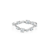 Pygmy Diamond Ring / Constellation Brilliant Round Diamond Gold Ring / Night Sky Diamond Ring / Stars Open Design Wedding Band