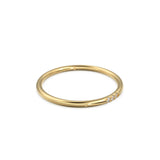 Three Stone Diamond in 14k Gold / Brilliant Diamond Ring / Gold Band White Diamond Ring / Trio Diamond Ring