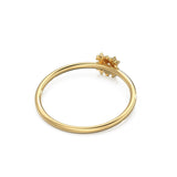 14k Gold Diamond Wedding Ring / Floral Gold Ring with Diamonds / Cluster Diamond Ring / Flower Solid Gold Ring