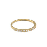 14k Gold Alternating Baguette Diamond and Round Diamond Full Eternity Ring / Available in Rose Gold and White Gold