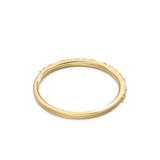 14k Gold Alternating Baguette Diamond and Round Diamond Full Eternity Ring / Available in Rose Gold and White Gold