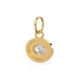 0.50 carat Natural Diamond Gold Pendant 14k Yellow Solid Gold Bubble Bezel Charm Pendant Brilliant Oval Diamond Bezel 18K Gold Jewelry Finding